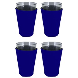 Blank Foam Pint Glass Coolie (4 Pack, Royal Blue) - Made in USA