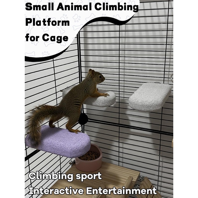 Niwaes Chinchilla Lava Ledges Rat Climbing Platform 4 Pack Pumice
