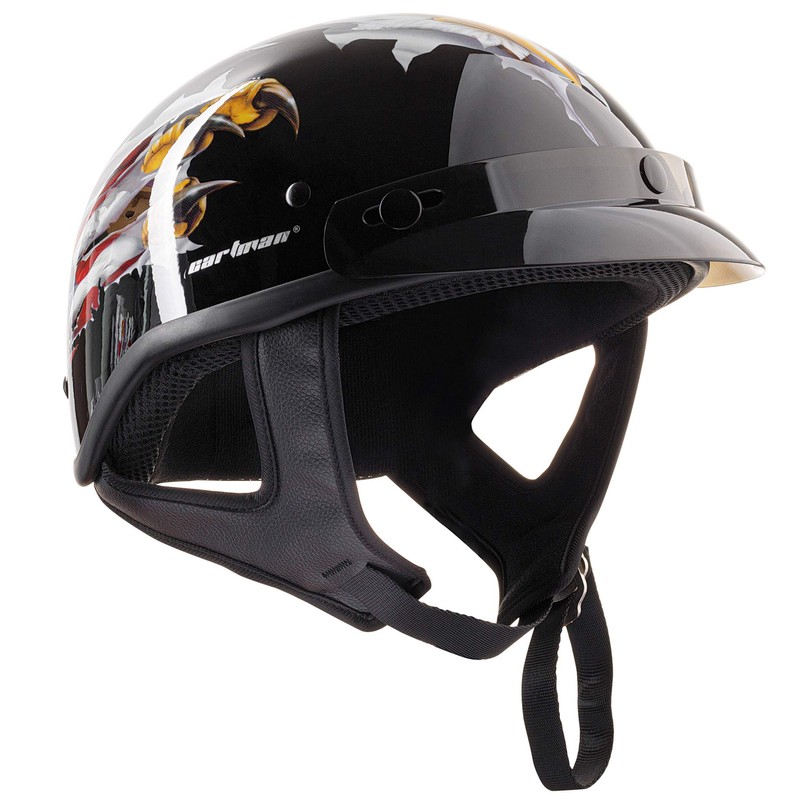 Cartman Cruiser Scooter Motorcycle Half Face Helmet, Patriotic Eagle USA
