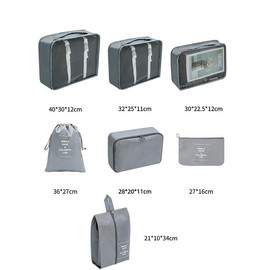 7-Piece Set: Versatile Travel Packing Cubes & Bags for Organized Luggage - Durable Oxford Cloth with Mesh - Multiple Sizes & Colors