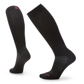 Smartwool Women's Ski Zero Cushion Merino Wool Over The Calf Socks, Black, Small
