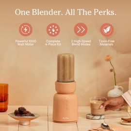 Our Place Splendor Blender - 1000W High-Power | Ultra-Sharp Blades | 2 Blending Modes | Includes 25 oz Personal Cup and Drinking Lid Set | Smoothies, Shakes & More | Spice