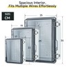 Large Waterproof Electrical Junction Box, IP67 Waterproof Clear ABS Plastic