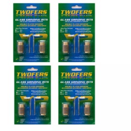 Aanraku (4 pack of 2) UltraFine Bit Twofers Double Plated Diamond Coated Drill Bits