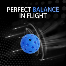 Fizzazzle Outdoor Pickleball Balls 40 Holes - 4 Pack USAPA Standard Blue Balls - Pickleball Accessories Set - High Bounce True Flight & Durable Pickle Balls