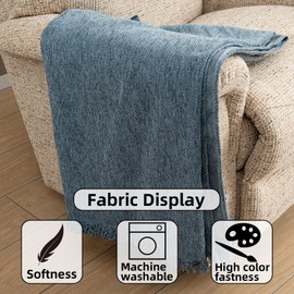 TAOMOCASTL Recliner Chair Covers Lazy Boy Recliner Covers Armchair Cover Blanket Sofa Thick Soft Fabric Living Room Bedroom Throw Washable Sofa Slipcovers for Pets Kids (Grayish Blue)