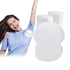 Underarm Sweat Pads, Men's, Pack of 100, 4.7 x 3.5 inches (12 x 9 cm), Sweat Pads, Underarm Sweat Pads, Unscented, Unisex, Large Block, Work, School, Business, Going Out Exercise