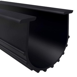 DGSL Door 20FT U-Bottom Weather Stripping Rubber Seal Strip Replacement, Weatherproofing Universal Sealing Professional Grade T Rubber,5/16" T Ends, 3 3/4" Width Black