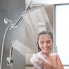 NearMoon Solid Brass G1/2" Shower Arm, 3-Way Diverter Valve for