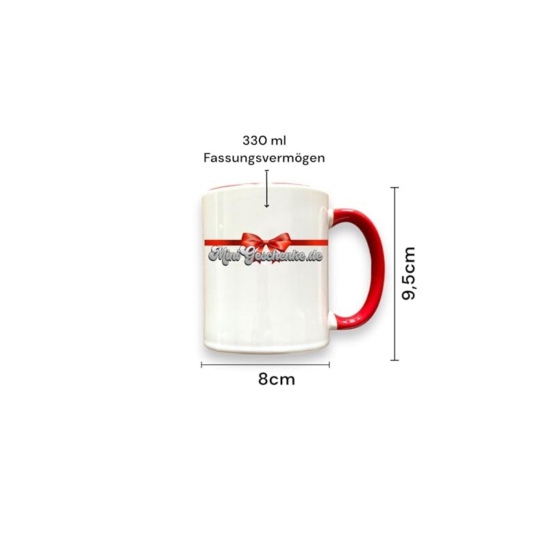 Secret Santa Mug with Saying 'Du bist mir wichtelig!' Pink