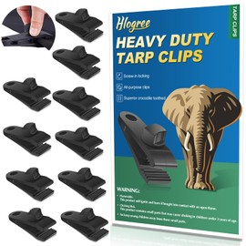 Hlogree 40PCS Heavy Duty Lock Grip Tarp Clips - Tent & Awning Tarp Hold Down Clips with Locking Thumb Screw for Canopy Outdoor