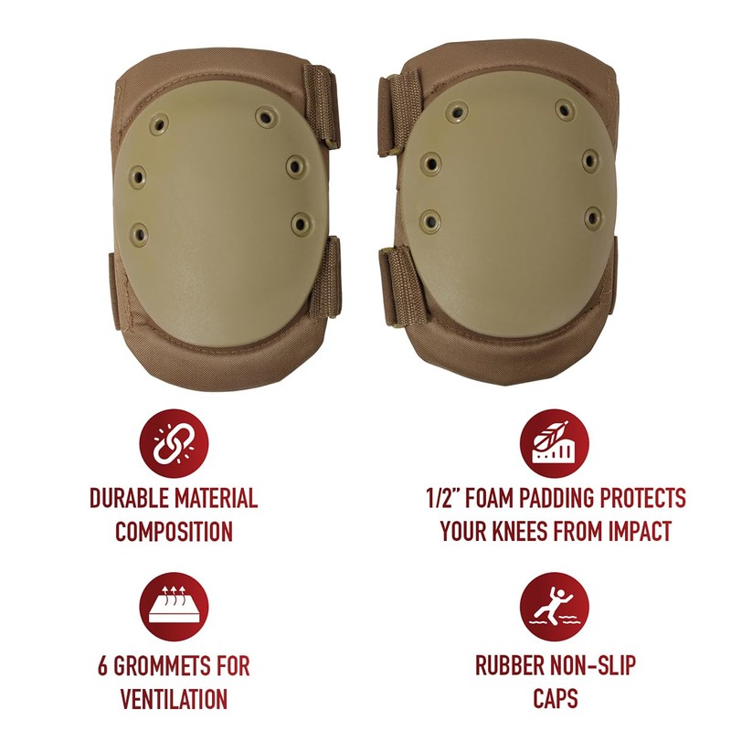 Rothco Tactical Protective Knee Pads, Coyote Brown