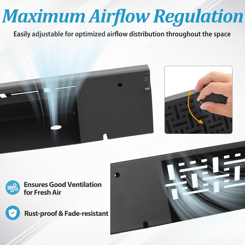 Baseboard Register Diffuser Vent Covers: 6 Pcs 15 Inch Baseboard