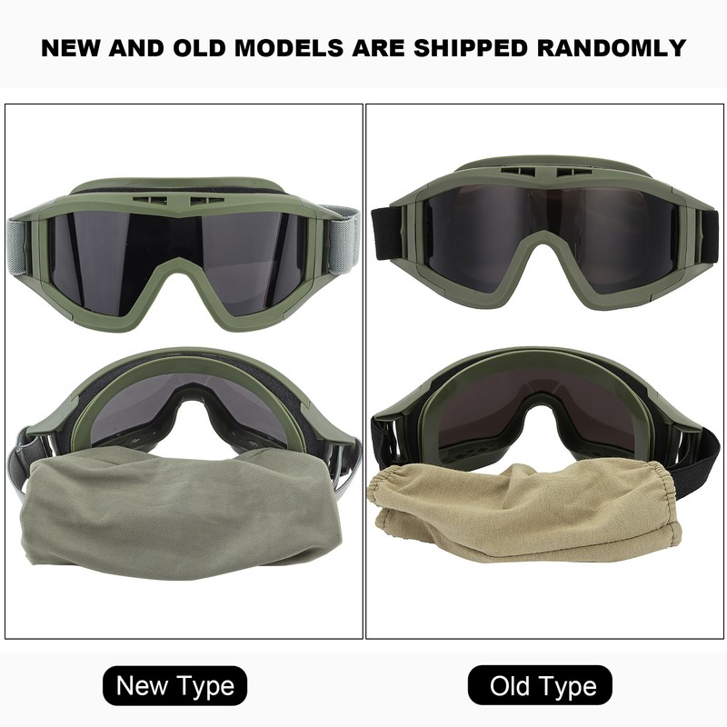 Goggles Paintball Ski AntiDust AntiFog Eye Protection Glasses(army Green)