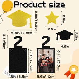 Graduation Photo Banner for 2025, Graduation Decorations Class of Photo Garland with Led Light Congratulations Picture Banner Decor College High School Grad Party Favors