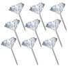 COMNICO Diamond Pushpins, 100 Pcs Clear Push Pins Stainless Steel