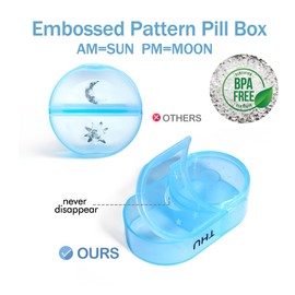 XL Weekly Pill Organizer 2 Times a Day, Pill Box 7 Day with One-Side Large Opening Design for Easy Filling, Black Privacy Protection AM PM Pill Case for Vitamins/Fish Oils/Supplements