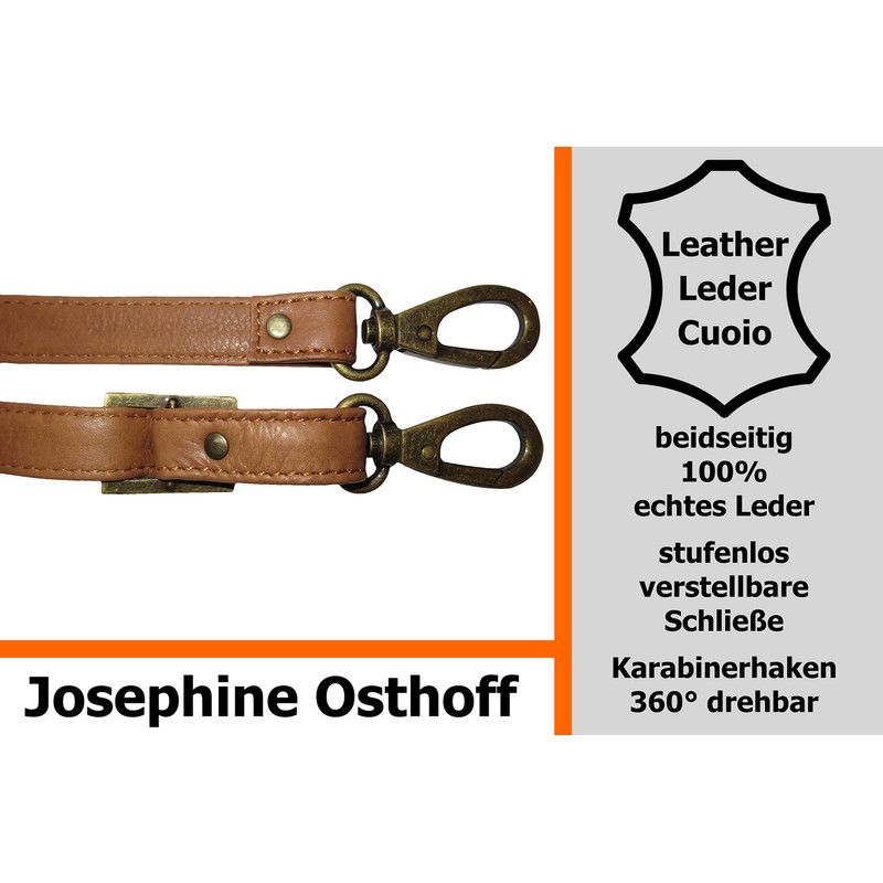 Josephine Osthoff Handtaschen-Manufaktur 2 cm Leather Shoulder Strap, Genuine Leather