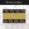 Zmupl Black Gold Birthday Table Cloth, Happy Birthday Tablecloth 137x274cm