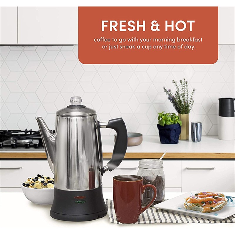 SOTECH Percolator Coffee Pot Electric Maker with Cool Touch Handle,