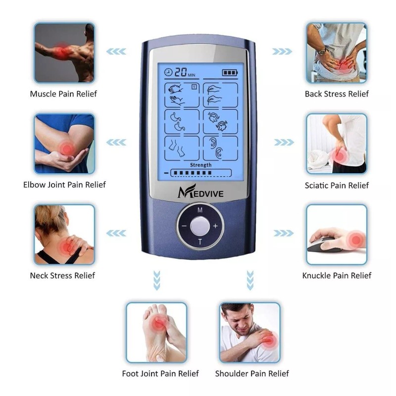 Medvive Recargables Unidad De Los Diez Estimulador Muscular,