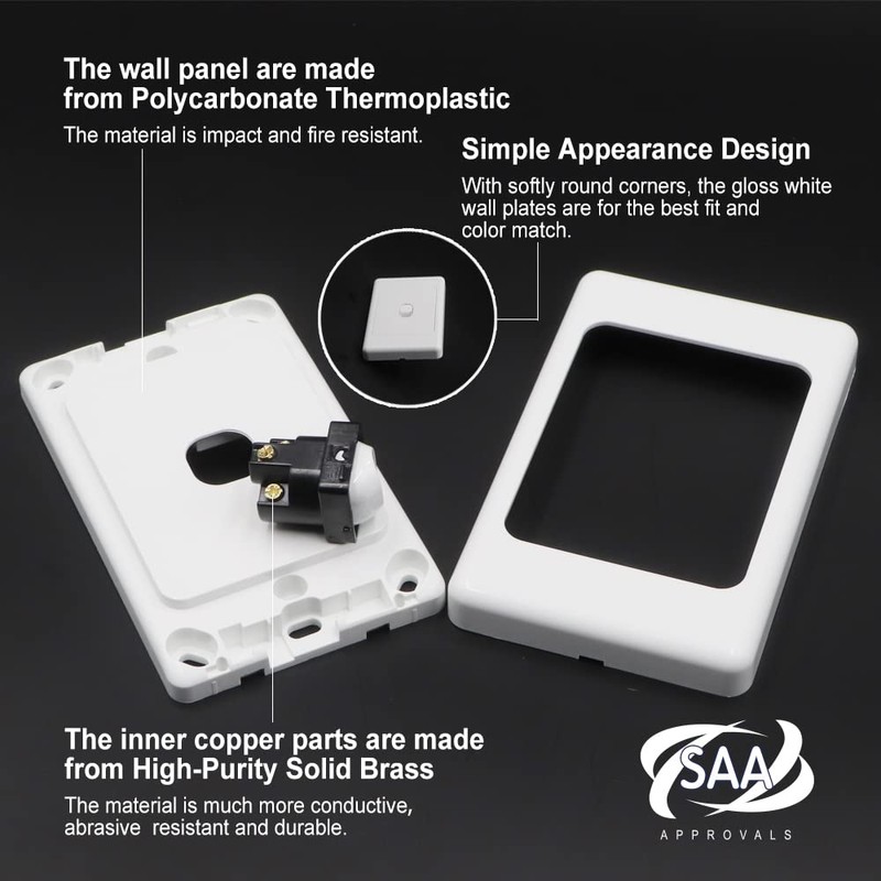 Contech CLSOL 1 Gang 2 Way Push Button Light Switch