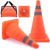 Collapsible Traffic Cones, ERKOON 2 Pack 18'' Orange Safety Road
