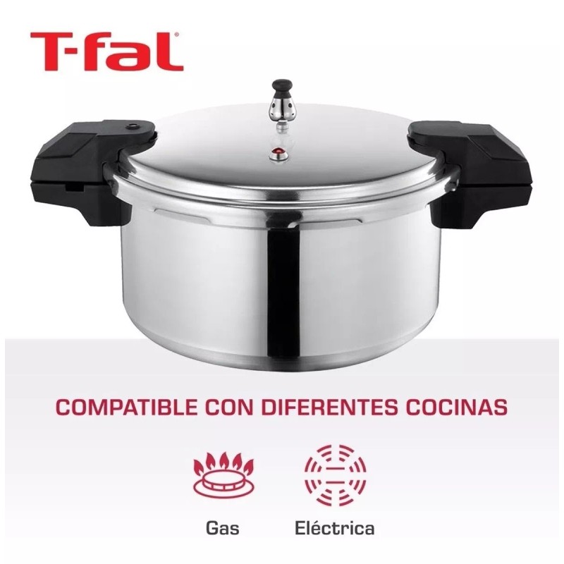 Tefal Olla Expres Presión 12 Litros Tfal Aluminio Válvula Segurida