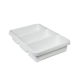 Organizador grande plástico del cajón del poliestireno de TrippNT, tamaños múltiples disponibles, 3 Compartimentos, 14" Width x 3" Height x 10" Depth
