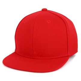 Trendy Apparel Shop gorra plana para niños pequeños, Rojo, Talla única