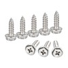 sourcing map Phillips Hex Washer Self Tapping Screws, M3 x