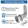 BOZXYE 3 Pcs Cabinet Locks with Keys, 1-1/2" Cam Locks