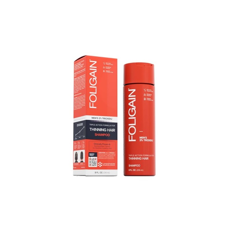 FOLIGAIN Stimulating Shampoo for Thinning Hair For Men with 2%