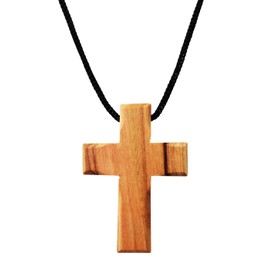 Holy Land Imports Olive Wood Cross Pendant. (1.5 inches Height) WA-37