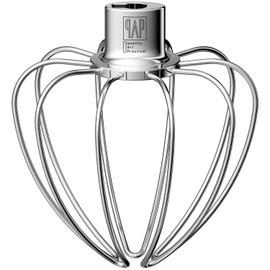 Heavy Duty Whisk Attachment for KitchenAid 4.5-5QT Tilt-Head Stand Mixers- Extra Thick Stainless Steel Wire Whip for Fast Whipping, Commercial Grade for Large Batches, Dishwasher Safe(Replaces K45WW)