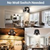KEESFU Adjustable 3-Light Track Lighting with Pull Chain Switch, Modern