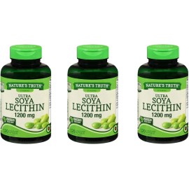 Ultra Nature's Truth Ultra Soya Lecithin 1200mg Soft Gels 120ct (3 Pack)