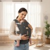 Cangurera Para Bebé Portabebé Ergonómica Multifuncional Nube Gris