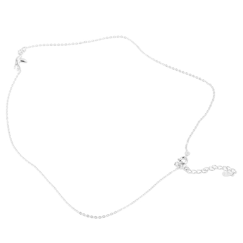 Silver Pendant Necklace Beautiful Elegant Adjustable Cute Dove Bird Pendant