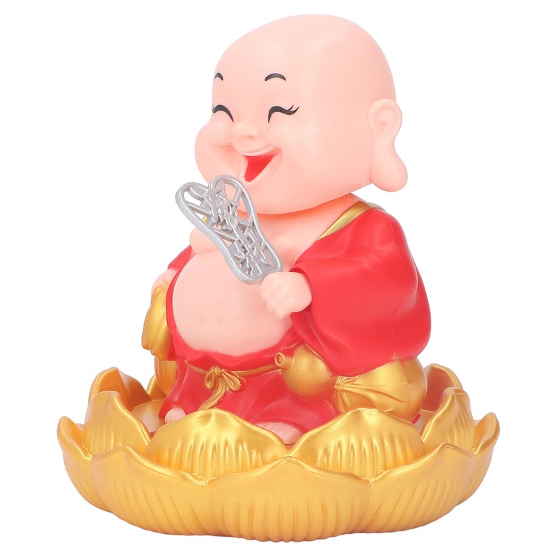 Nodding Smiling Buddha Maitreya Automatic Laughing Car Dashboard Solar Buddha