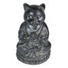 Ancient Meditating Cat on Lotus Levitating Buddha Figurine Zen Statue
