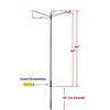 Erva Tool Heavy Duty 80" 3 Arm Bird Feeder Pole