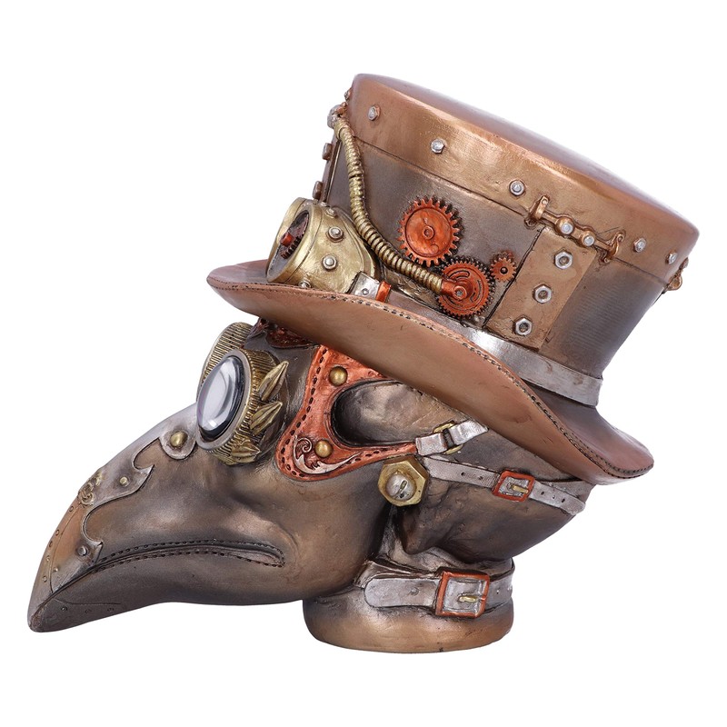 Nemesis Now Steampunk Beaky Automaton Apothecary Plague Doctor Bust Figurine,