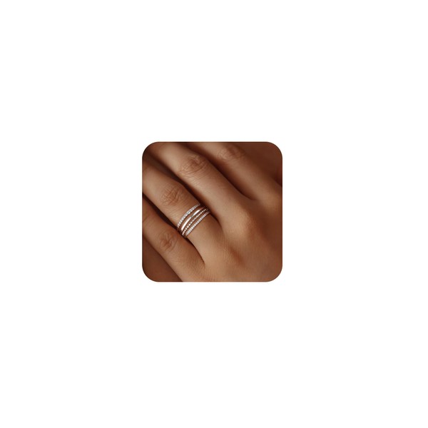 Tasiso Stackable Gold Rings for Women Non Tarnish Trendy Dainty