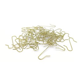 DARO DEKO Metal Ball Hanger, 3-4 cm, Quick Hanger, Pack of 50, S-Hooks, Christmas Tree Decoration, Christmas Bauble Gold