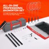 PATIASSY Professional Badminton Set for Backyard Portable Heavy Duty Poles