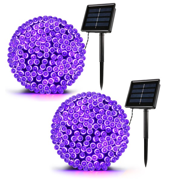 Lomotech Solar String Lights Outdoor, 2-Pack Each 72FT 200 LED Solar Twinkle Lights Outdoor, Waterproof Solar Tree Lights with 8 Modes and Memory Function Perfect for Christmas, Garden,Tree,Wedding