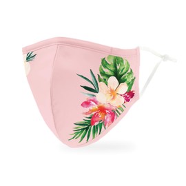 Weddingstar 3-Ply Adult Washable Cloth Face Mask Reusable and Adjustable with Filter Pocket - Tropical Floral