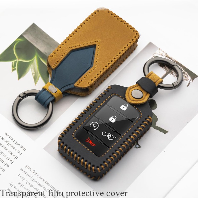 WTSHOPME Key Fob Cover Compatible with Dodge Ram Crazy Horse