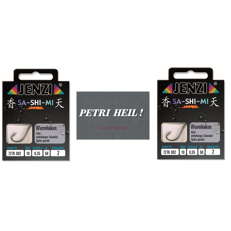 Set # 2 Packs (20 Pieces) Worm Hooks by Jenzi